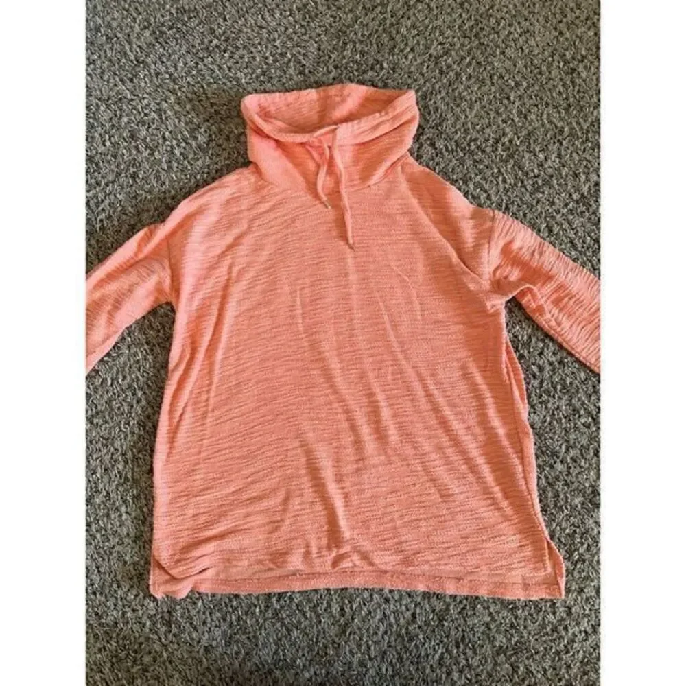 Jones New York peach crowl neck quarter sleeve sweater size medium‎